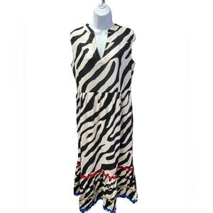 -V Vilagallo Zebra Stripe Dress